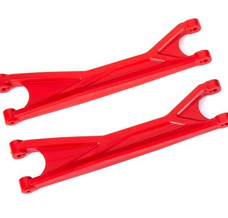Brazos de suspensión superiores, rojos (izquierdo o derecho, delantero o trasero) (2) (para usar con el kit de suspensión X-Maxx, WideMaxx n.° 7895)