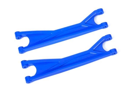 Brazos de suspensión superiores, azules (izquierdo o derecho, delantero o trasero) (2) (para usar con el kit de suspensión X-Maxx, WideMaxx n.° 7895)