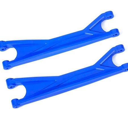 Brazos de suspensión superiores, azules (izquierdo o derecho, delantero o trasero) (2) (para usar con el kit de suspensión X-Maxx, WideMaxx n.° 7895)