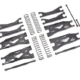 Kit de suspensión, X-Maxx WideMaxx, XRT, negro (incluye brazos de suspensión delanteros y traseros, enlaces de convergencia delanteros, ejes de transmisión, resortes de amortiguación)