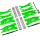 Kit de suspensión, X-Maxx WideMaxx, XRT, verde (incluye brazos de suspensión delanteros y traseros, enlaces de convergencia delanteros, ejes de transmisión, resortes de amortiguación)