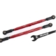 Eslabones de puntera delanteros (tubos anodizados en rojo, aluminio 6061-T6) (2) (para usar con el kit de suspensión n.° 7895 X-Maxx, WideMaxx)