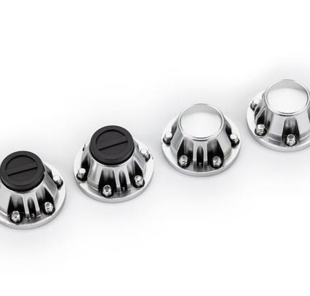 Tapacubos centrales, rueda (cromo satinado) (4) (requiere eje de muñón con rosca extendida n.° 8255A)