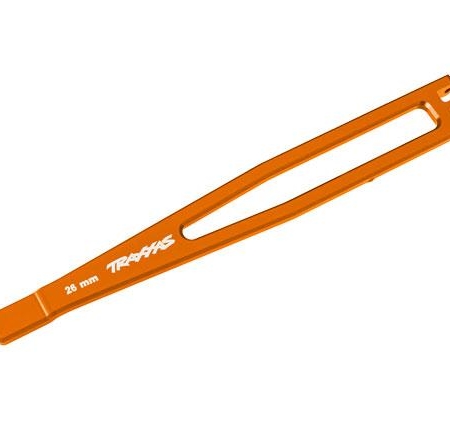 Sujeción de batería, aluminio 6061-T6 (anodizado naranja)