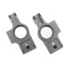 Portadores, eje de mangueta, aluminio 6061-T6 (anodizado gris), izquierdo y derecho/ 3 x 12 mm BCS (con fijador de roscas) (2)/ 2,5 x 6 mm BCS (con fijador de roscas) (2)