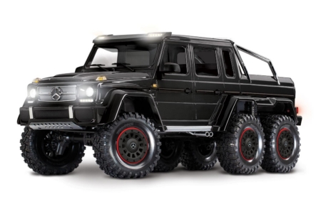 Camión eléctrico Traxxas TRX-6 Mercedes-Benz G 63 AMG 6x6, sin clip, color negro