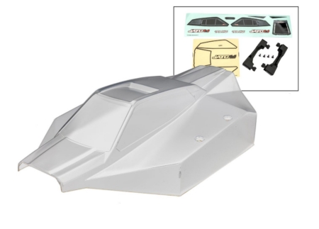 Carrocería, Jato 4X4 sin escobillas (también compatible con Jato 4X4 VXL) (transparente, requiere pintura)/máscaras de ventana, hoja de calcomanías