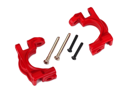 Bloques de ruedas (cubos en C), de alta resistencia extrema, rojos (izquierdo y derecho) / Pasadores de bisagra de 3 x 32 mm (2) / BCS de 3 x 20 mm (2) (para usar con el kit de actualización n.° 9080)