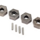 Cubos de rueda, hexagonales de 12 mm (acero), de alta resistencia extrema (4)/pasador de 2 x 9,8 mm (4) (para usar con el kit de actualización n.° 9080 y ejes de 6 mm)