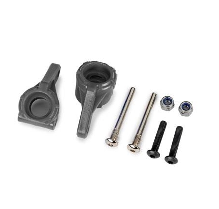 Bloques de dirección, de servicio pesado extremo, grises (izquierdo y derecho) / Pasadores de bisagra de 3 x 26 mm (2) / BCS de 3 x 15 mm (2) (para usar con el kit de actualización n.° 9180, 9181, 9182)