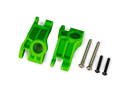 Portadores, eje corto, trasero, servicio pesado extremo, verde (izquierdo y derecho) / Pasadores de bisagra de 3 x 31 mm (2) / BCS de 3 x 18 mm (2) (para usar con kit de actualización n.° 9180, 9181, 9182)
