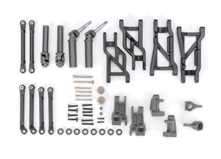Kit de mejora de suspensión y transmisión externa, extremadamente resistente, gris (compatible con Slash 2WD)