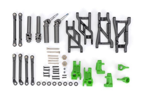 Kit de mejora de suspensión y transmisión externa, extremadamente resistente, verde (compatible con Slash 2WD)