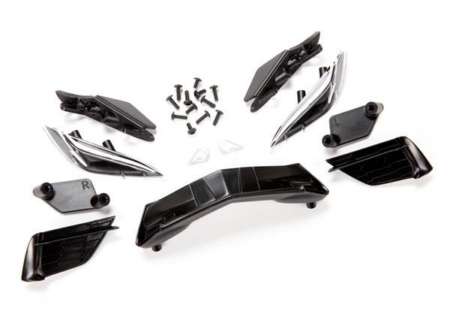 Parrilla, Chevrolet Corvette Stingray/soporte de parrilla (3)/carcasa del faro (2)/lente (2)/soporte del faro (2)/2,6 x 6 mm BCS (4)/2,6 x 8 mm BCS (8)