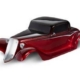 Carrocería, Factory Five '33 Hot Rod Coupe, completa (roja) (pintada, calcomanías aplicadas) (incluye parrilla delantera, espejos laterales, faros delanteros, luces traseras, almohadillas de espuma)