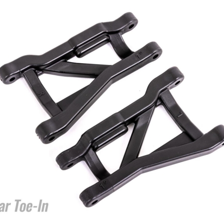 Brazos de suspensión, negros, traseros (izquierdo y derecho), de alta resistencia, ángulo de convergencia de 1° (2)