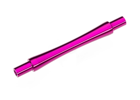 Eje, barra anti-caballito, aluminio 6061-T6 (anodizado rosa) (1)/ 3x12 BCS (con fijador de roscas) (2)