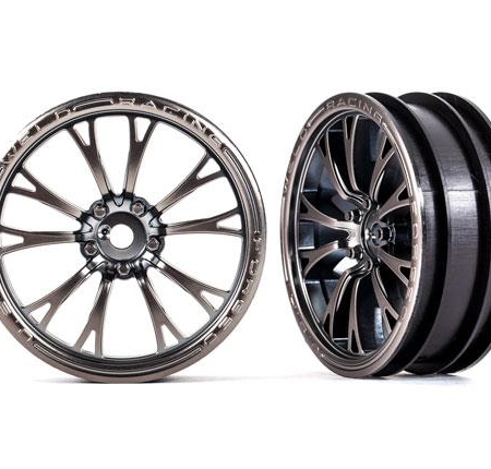 Ruedas, cromo negro satinado soldado (delanteras) (2)