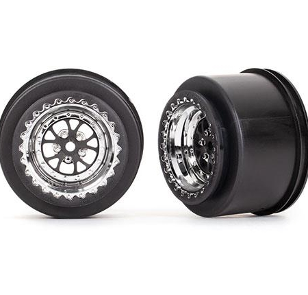 Ruedas, cromadas soldadas con negro (traseras) (2)