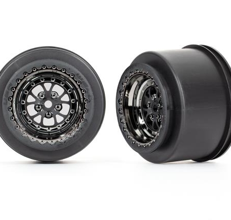 Ruedas, cromo negro soldado (traseras) (2)