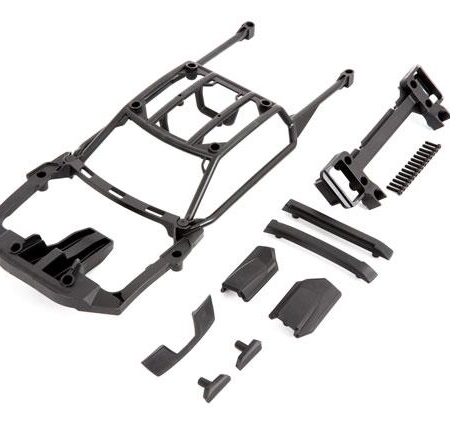 Soporte de carrocería (ensamblado con montaje frontal y pestillo trasero) / almohadillas protectoras (techo) (izquierda y derecha)