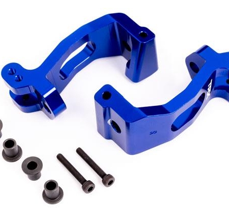 BLOQUES DE RUEDAS (CUBOS C), ALUMINIO 6061-T6 (ANODIZADO AZUL), IZQUIERDO Y DERECHO/ BUJES DE PERNO REY (4)