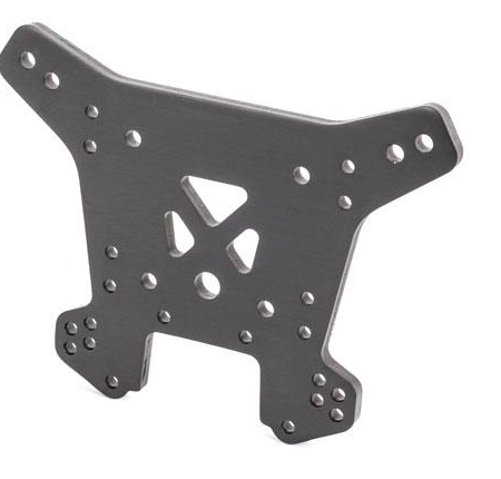 Torre de amortiguación trasera, aluminio 6061-T6 (anodizado gris)