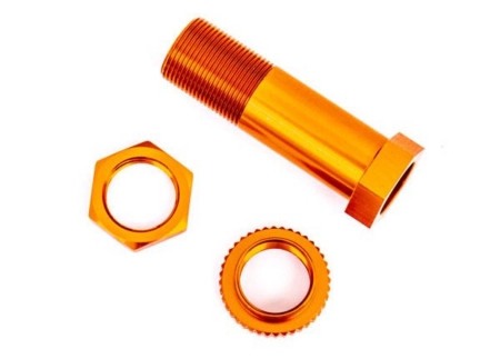 POSTE DE PROTECCIÓN DEL SERVO/TUERCA DE AJUSTE/TUERCA DE SEGURIDAD (ANODIZADO NARANJA, ALUMINIO 6061-T6) (1 CADA UNO)
