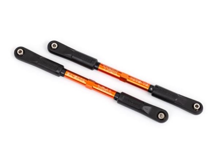 Enlaces de inclinación, traseros, Sledge (TUBOS anodizados en naranja, aluminio 7075-T6, más resistentes que el titanio) (144 mm) (2)/ extremos de varilla, ensamblados con bolas huecas de acero (4)/ llave de aluminio, 8 mm (1)