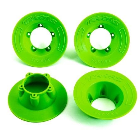 Tapacubos verdes (4) (compatible con ruedas n.° 9572)