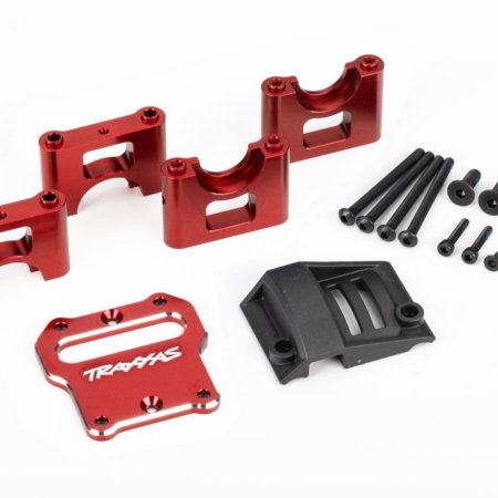 Soporte, portadiferencial central, aluminio 6061-T6 (anodizado rojo)