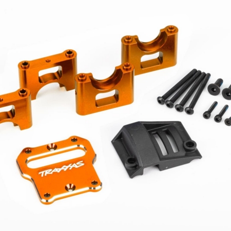 Soporte, portadiferencial central, aluminio 6061-T6 (anodizado naranja)