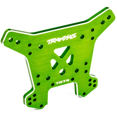 Torre de amortiguación trasera, aluminio 7075-T6 (anodizado verde) (compatible con Sledge)