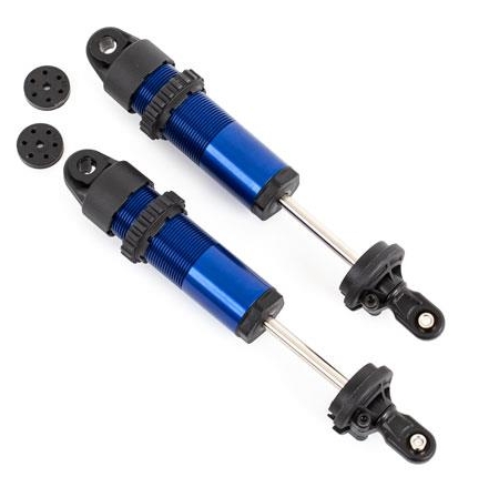 Amortiguadores GT-Maxx largos de aluminio (anodizado azul) (completamente ensamblados sin resortes) (2)