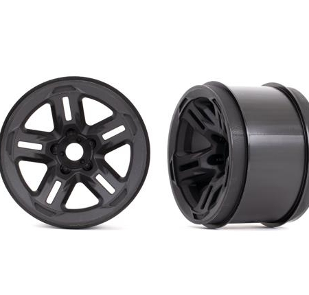 Ruedas, 3.8' (negras) (2) (17 mm estriadas)