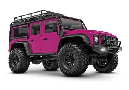 Camión eléctrico Land Rover 4WD Traxxas TRX-4M a escala 1/18 con Trail Crawler y TQ Pink