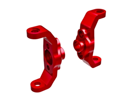 Bloques de ruedas, aluminio 6061-T6 (anodizado rojo) (izquierdo y derecho)