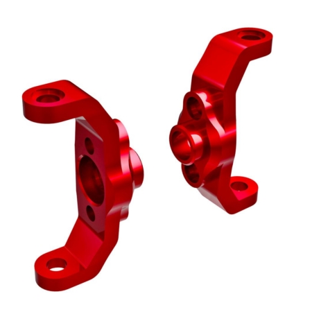 Bloques de ruedas, aluminio 6061-T6 (anodizado rojo) (izquierdo y derecho)