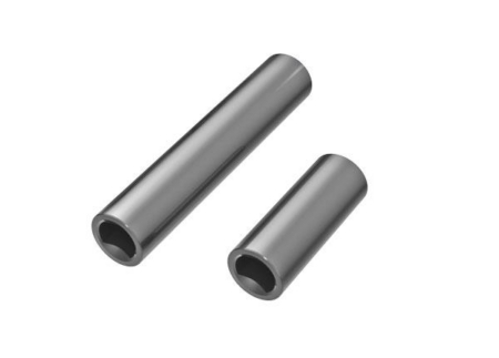 Ejes de transmisión, centrales, hembra, aluminio 6061-T6 (anodizado titanio oscuro) (delantero y trasero) (para usar con ejes de transmisión centrales de metal n.° 9751A o 9751X)