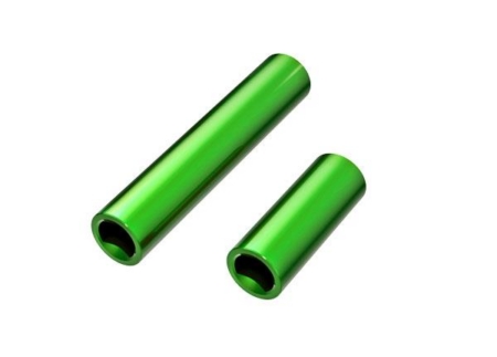 Ejes de transmisión, centrales, hembra, aluminio 6061-T6 (anodizado verde) (delantero y trasero) (para usar con ejes de transmisión centrales de metal n.° 9751A o 9751X)