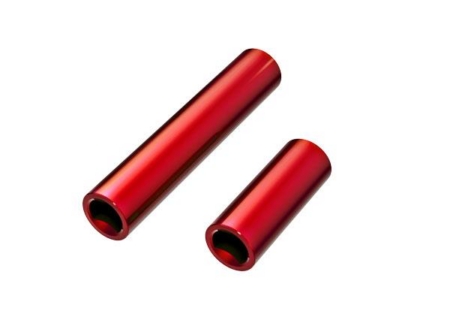Ejes de transmisión, centrales, hembra, aluminio 6061-T6 (anodizado rojo) (delantero y trasero) (para usar con ejes de transmisión centrales de metal n.° 9751A o 9751X)