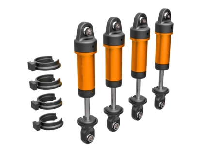 Amortiguadores, GTM, aluminio 6061-T6 (anodizado naranja) (completamente ensamblados sin resortes) (4)