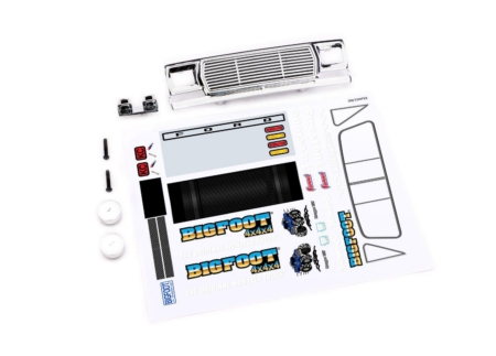 KIT DE CARROCERÍA TRX-4M BIGFOOT Kit de conversión de carrocería, escala 1/18 TRX-4MT Bigfoot No. 1 (incluye parrilla delantera, detalles del motor y calcomanías) (se adapta a la carrocería n.° 9812)