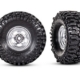 Neumáticos y ruedas, ensamblados (ruedas cromadas satinadas de 1.0', neumáticos Mickey Thompson Baja Pro Xs 2.4x1.0') (2)