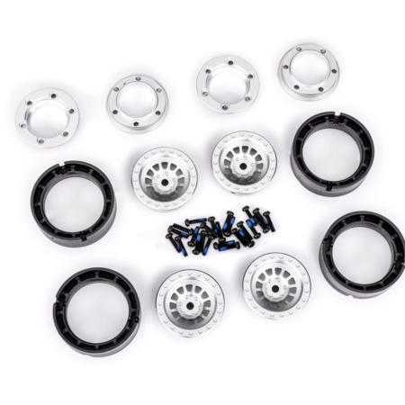 Ruedas, 1.0 6061-T6 aluminio (anodizado plata) (4)/ 2x8 mm BCS (24)