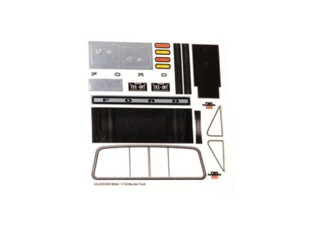 Hoja de calcas, escala 1/18 TRX-4M Ford F-150 Monster Truck (1979)