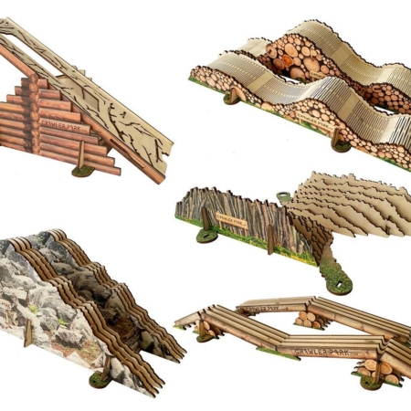 ToysWD Crawler Park: Kit de 5 obstáculos para circuito de Crawler Park RC a escala 1/18 y 1/24