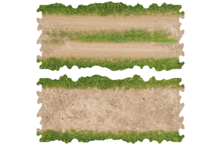 ToysWD Crawler Park: 2 rectas de tierra y césped para circuitos de Crawler Park RC a escala 1/18 y 1/24