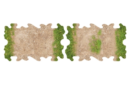 ToysWD Crawler Park: 2 tramos rectos de tierra y césped para circuitos de Crawler Park RC a escala 1/18 y 1/24