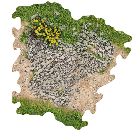 ToysWD Crawler Park: 3 curvas de grava para circuito de Crawler Park RC a escala 1/18 y 1/24